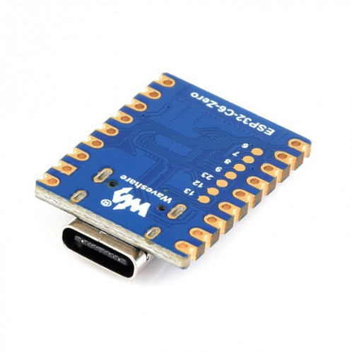 Carte de développement Waveshare ESP32-C6 Mini WiFi 6 et Bluetooth 5 à double processeur, spécifications : zéro SW47011185-09